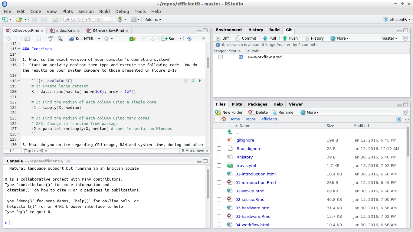 RStudio Panels